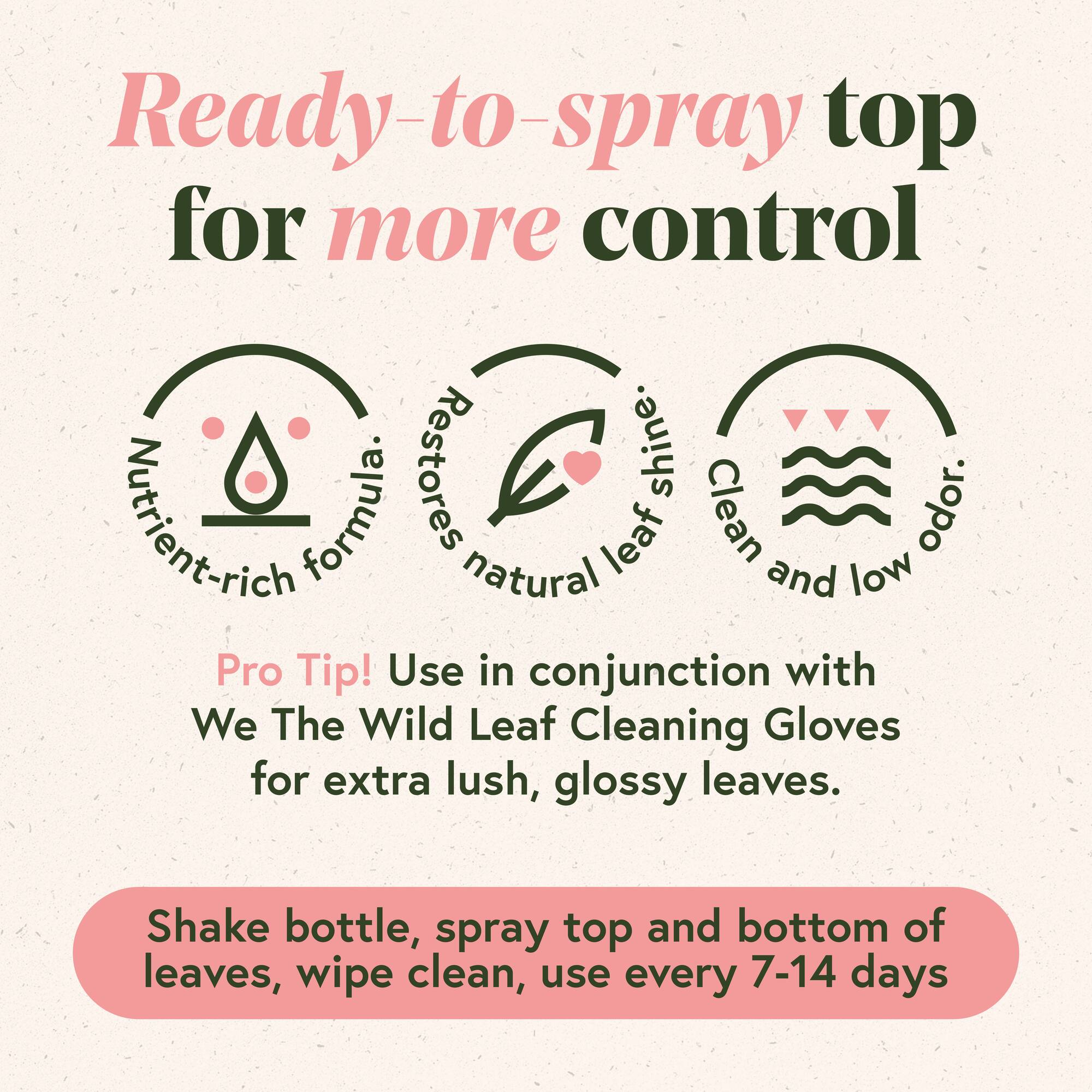 We The Wild™ 8.5oz. Protect Spray Organic Botanical Leaf Shine & Care for Houseplants